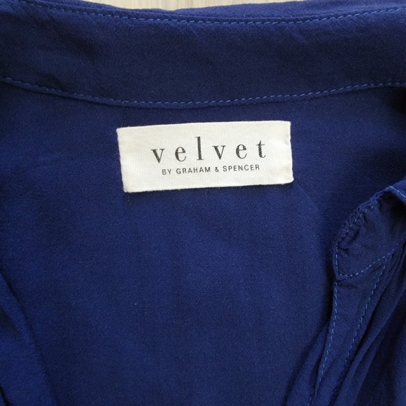 Navy Blue Blouse by Velvet - Size Small - Picture 4 of 5